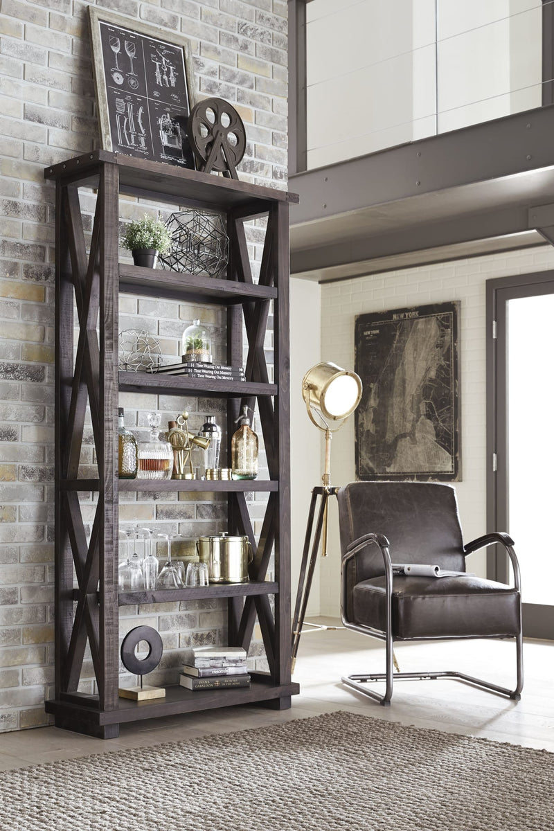 Yosemite Solid Wood 82x39 inch Bookshelf in Cafe
