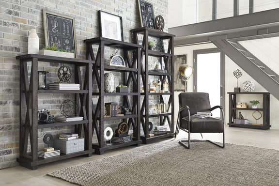 Yosemite Solid Wood 82x39 inch Bookshelf in Cafe