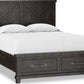 Yosemite Full-size Solid Wood Footboard Storage Bed in Cafe