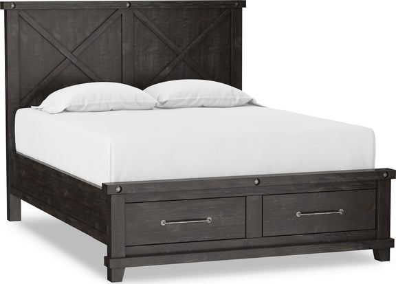 Yosemite King-size Solid Wood Footboard Storage Bed in Cafe