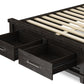 Yosemite California King-size Solid Wood Footboard Storage Bed in Cafe