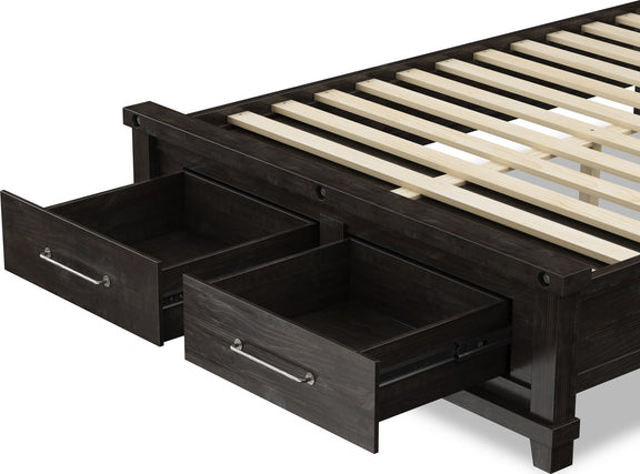 Yosemite California King-size Solid Wood Footboard Storage Bed in Cafe