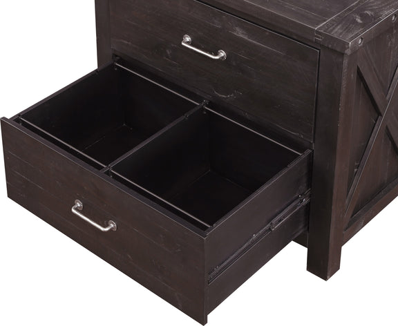 Yosemite Solid Wood Lateral File Cabinet in Cafe