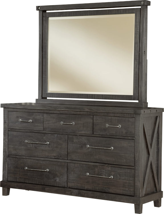 Yosemite Solid Wood Mirror in Cafe