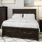Yosemite Full-size Solid Wood Panel Bed in Cafe