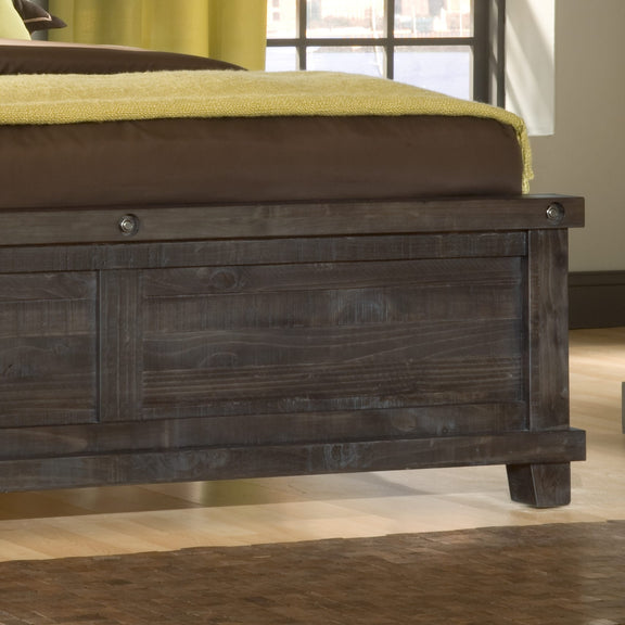 Yosemite Queen-size Solid Wood Panel Bed in Cafe
