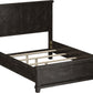 Yosemite Full-size Solid Wood Panel Bed in Cafe
