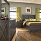 Yosemite California King-size Solid Wood Panel Bed in Cafe