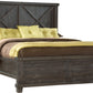 Yosemite Full-size Solid Wood Panel Bed in Cafe