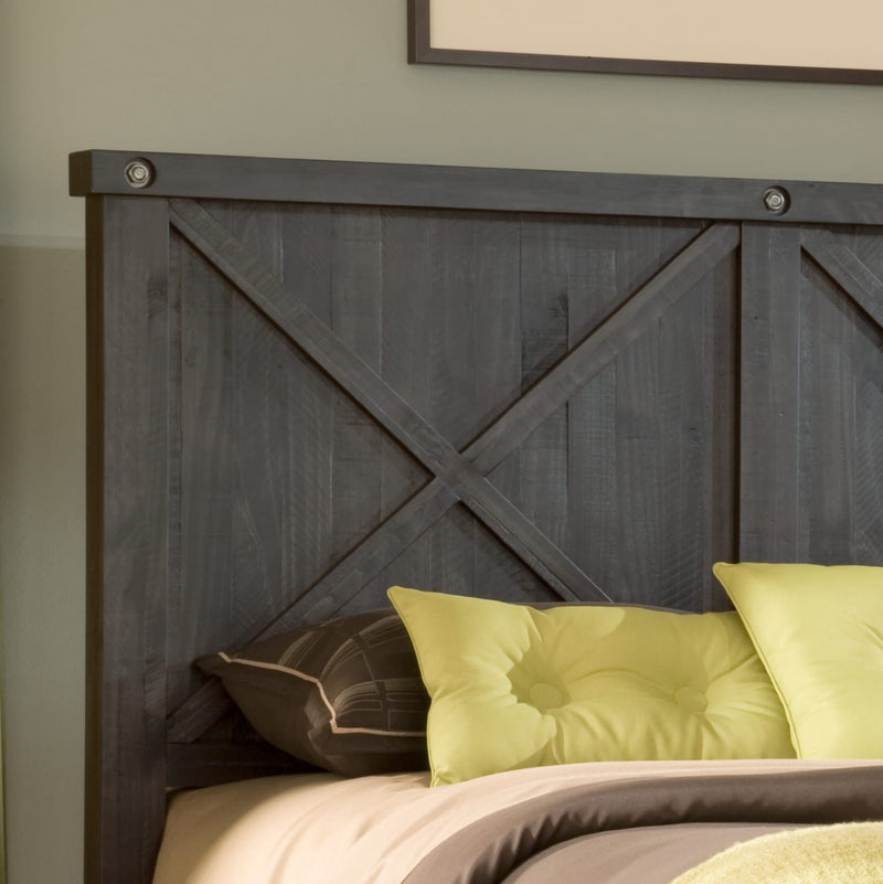 Yosemite Queen-size Solid Wood Panel Bed in Cafe