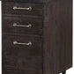 Yosemite Solid Wood Rollling File Cabinet in Cafe