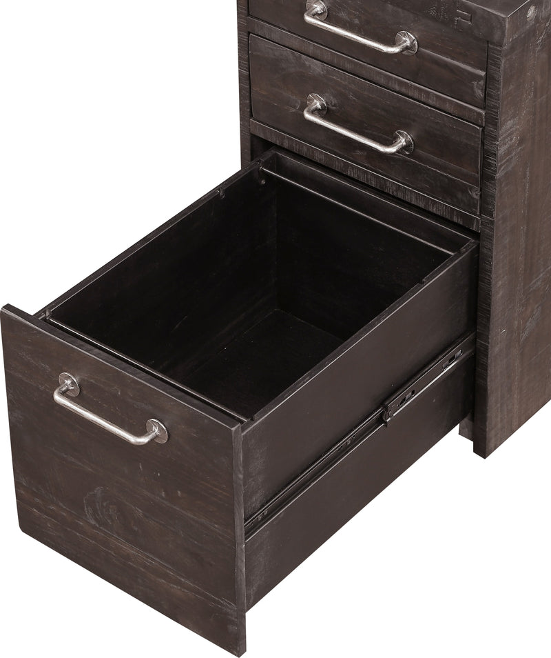 Yosemite Solid Wood Rollling File Cabinet in Cafe