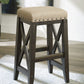 Yosemite Solid Wood Upholstered Bar Stool in Cafe