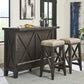 Yosemite Solid Wood Upholstered Bar Stool in Cafe