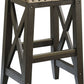 Yosemite Solid Wood Upholstered Bar Stool in Cafe