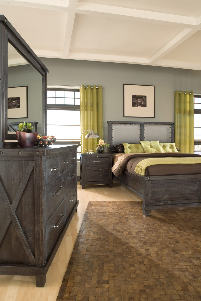 Yosemite King-size Upholstered Footboard Storage Bed in Cafe
