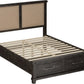 Yosemite King-size Upholstered Footboard Storage Bed in Cafe