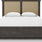 Yosemite King-size Upholstered Panel Bed in Cafe