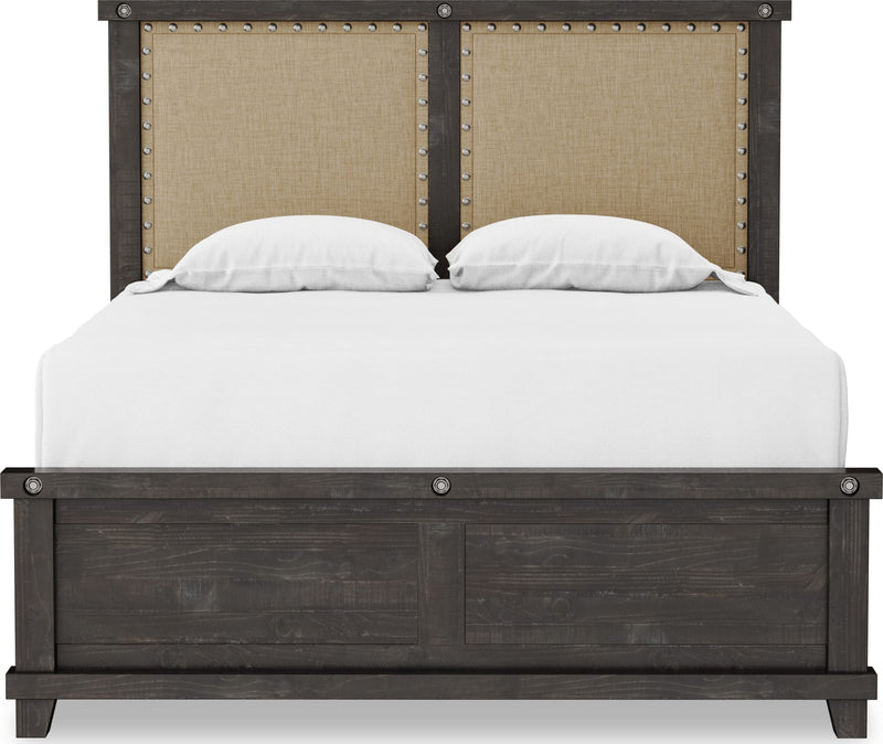 Yosemite King-size Upholstered Panel Bed in Cafe