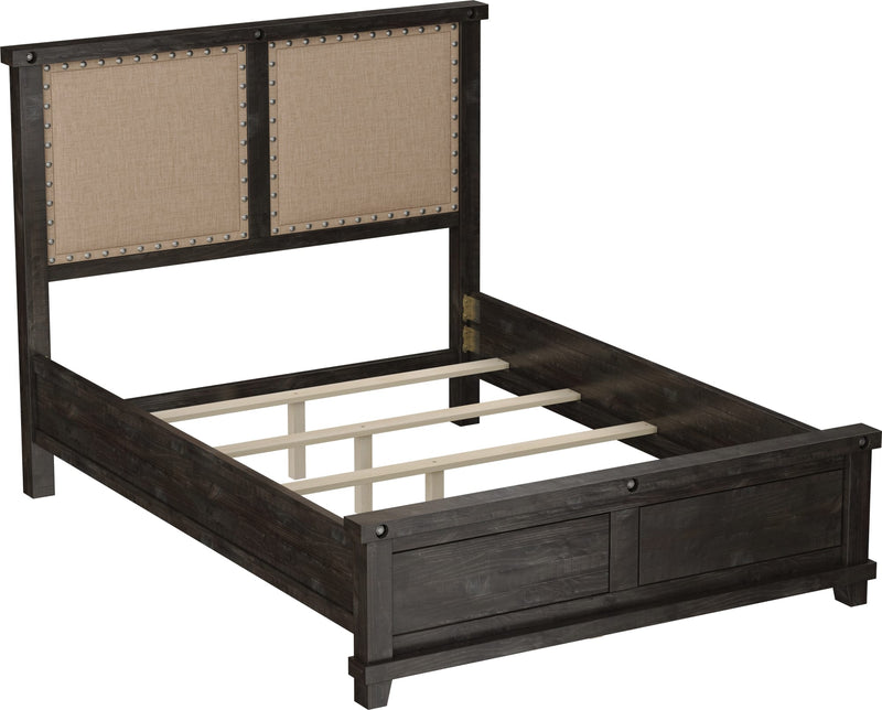 Yosemite King-size Upholstered Panel Bed in Cafe