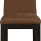 Zamba Chenille Upholstered Acacia Wood Dining Chair in Pineapple and Jaguar