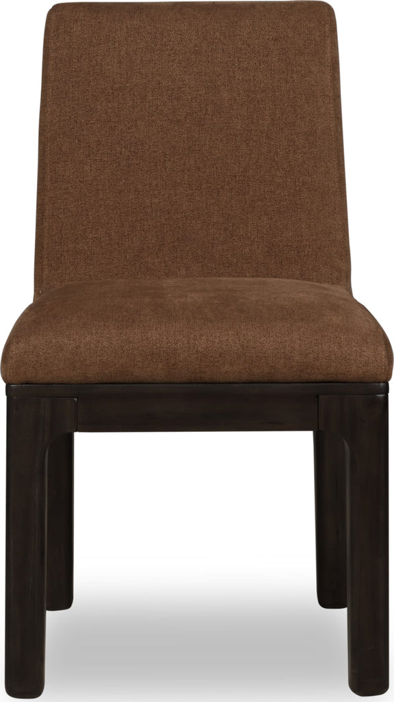 Zamba Chenille Upholstered Acacia Wood Dining Chair in Pineapple and Jaguar