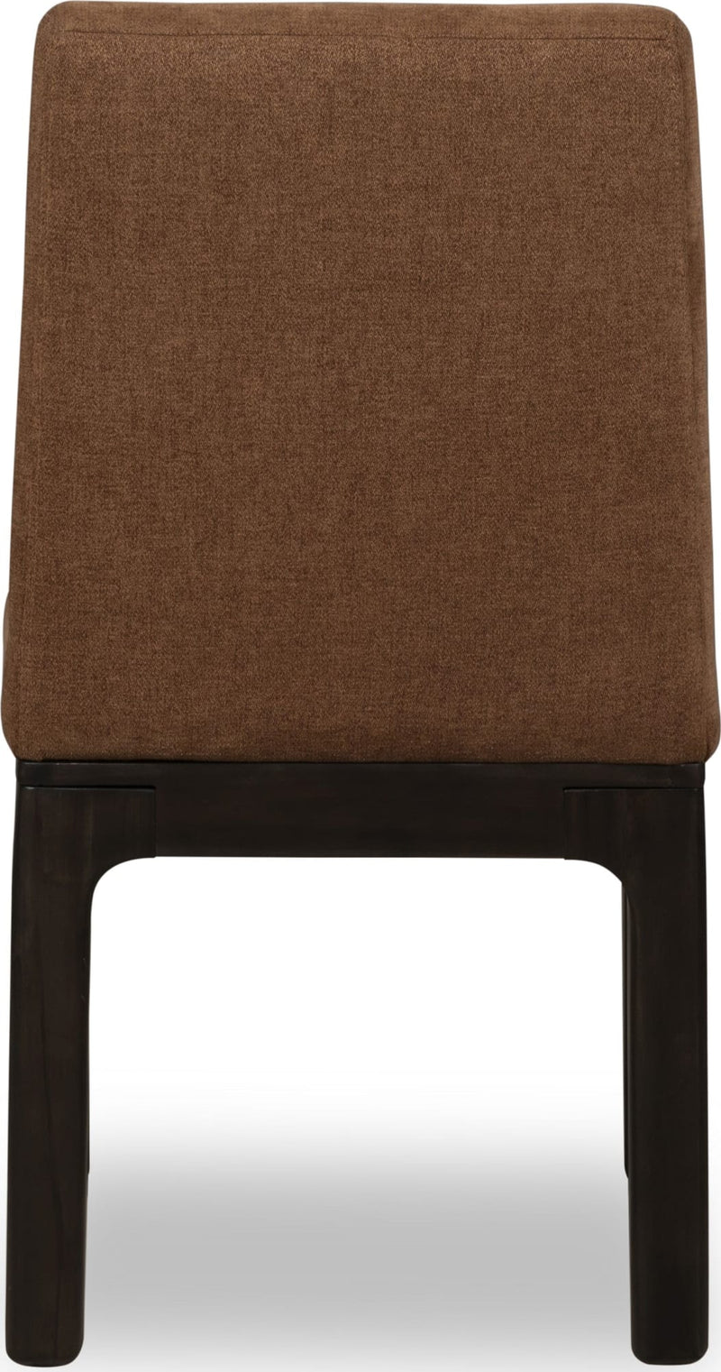 Zamba Chenille Upholstered Acacia Wood Dining Chair in Pineapple and Jaguar