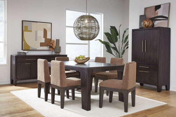 Zamba Chenille Upholstered Acacia Wood Dining Chair in Pineapple and Jaguar