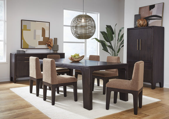 Zamba Extendable Acacia Wood Dining Table in Jaguar