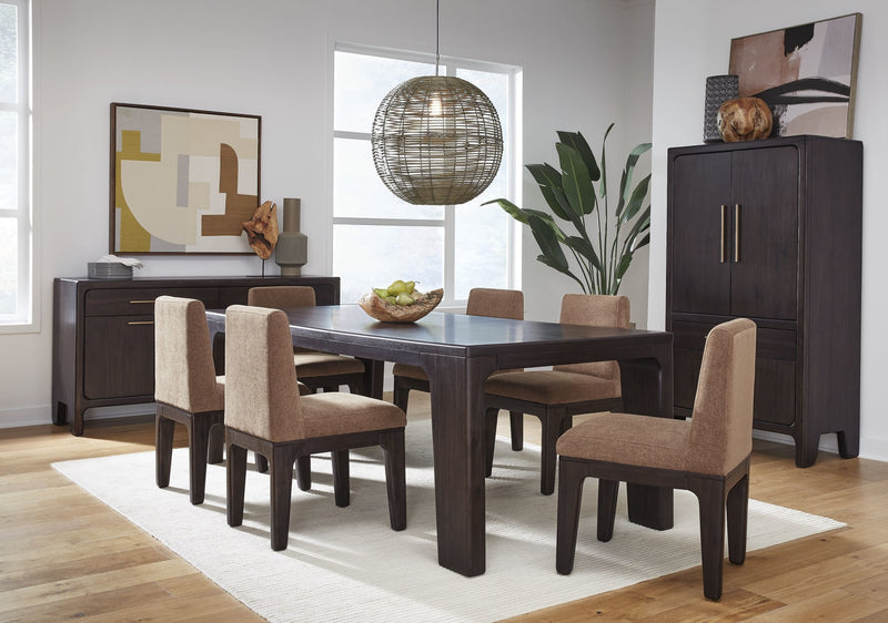 Zamba Extendable Acacia Wood Dining Table in Jaguar