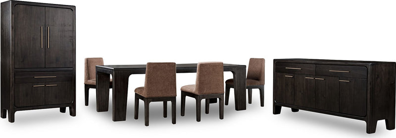 Zamba Extendable Acacia Wood Dining Table in Jaguar