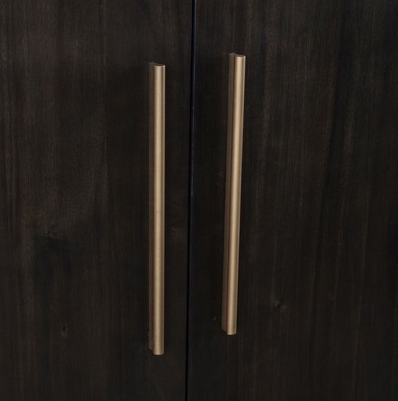 Zamba Four Door One Drawer Acacia Bar Cabinet in Jaguar