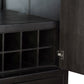 Zamba Four Door One Drawer Acacia Bar Cabinet in Jaguar