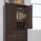 Zamba Four Door One Drawer Acacia Bar Cabinet in Jaguar