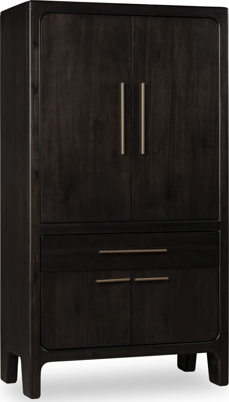 Zamba Four Door One Drawer Acacia Bar Cabinet in Jaguar
