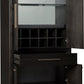 Zamba Four Door One Drawer Acacia Bar Cabinet in Jaguar