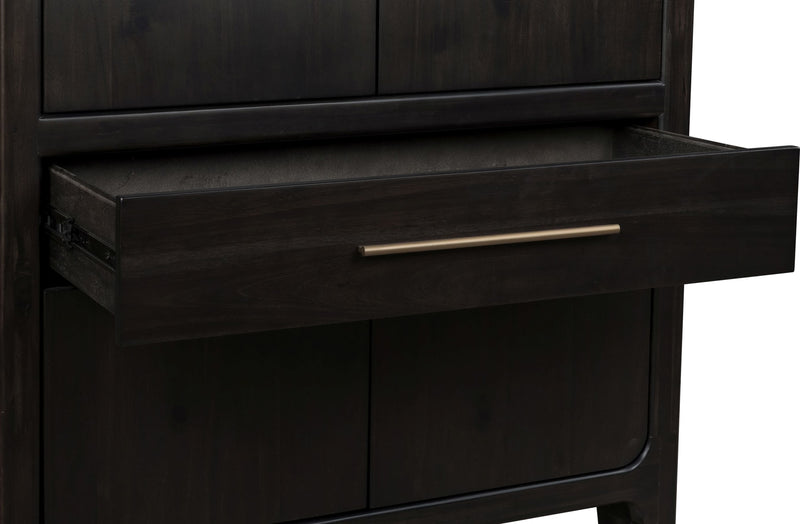 Zamba Four Door One Drawer Acacia Bar Cabinet in Jaguar