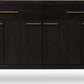 Zamba Four Door Two Drawer Acacia Wood Sideboard in Jaguar