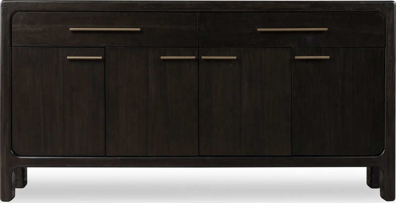 Zamba Four Door Two Drawer Acacia Wood Sideboard in Jaguar