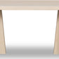 Zinnia Ash Wood Double Pedestal Dining Table in White Sand