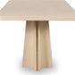 Zinnia Ash Wood Double Pedestal Dining Table in White Sand