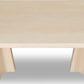 Zinnia Ash Wood Double Pedestal Dining Table in White Sand