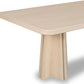 Zinnia Ash Wood Double Pedestal Dining Table in White Sand