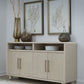 Zinnia Four Door Two Shelf Sideboard in White Sand