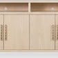 Zinnia Four Door Two Shelf Sideboard in White Sand