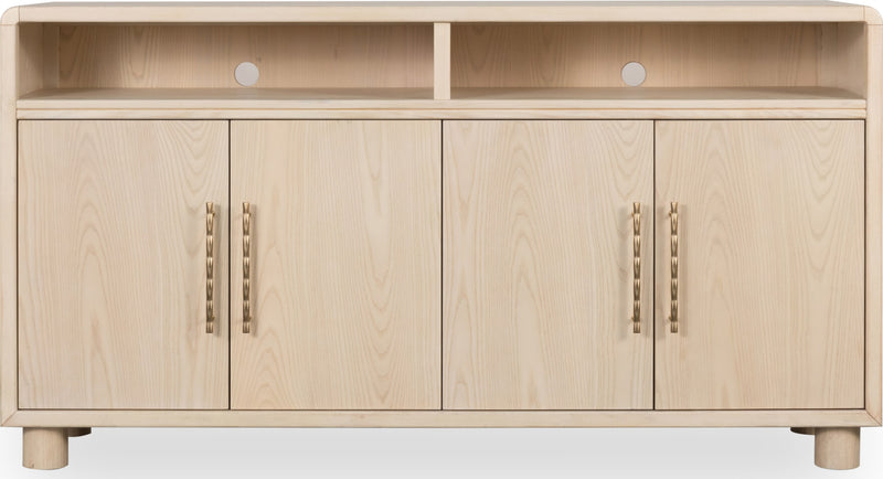 Zinnia Four Door Two Shelf Sideboard in White Sand