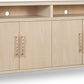 Zinnia Four Door Two Shelf Sideboard in White Sand