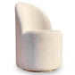 Zinnia Fully Upholstered Swivel Chair in Dune Chenille