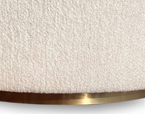 Zinnia Fully Upholstered Swivel Chair in Dune Chenille