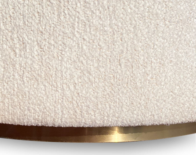 Zinnia Fully Upholstered Swivel Chair in Dune Chenille
